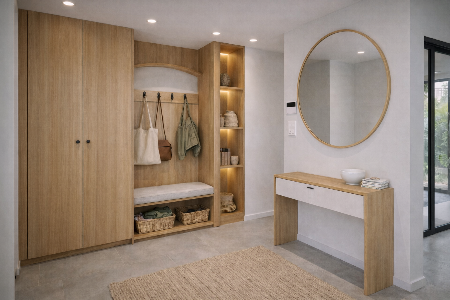 Pers réaliste entrée maison rénové La Rochelle